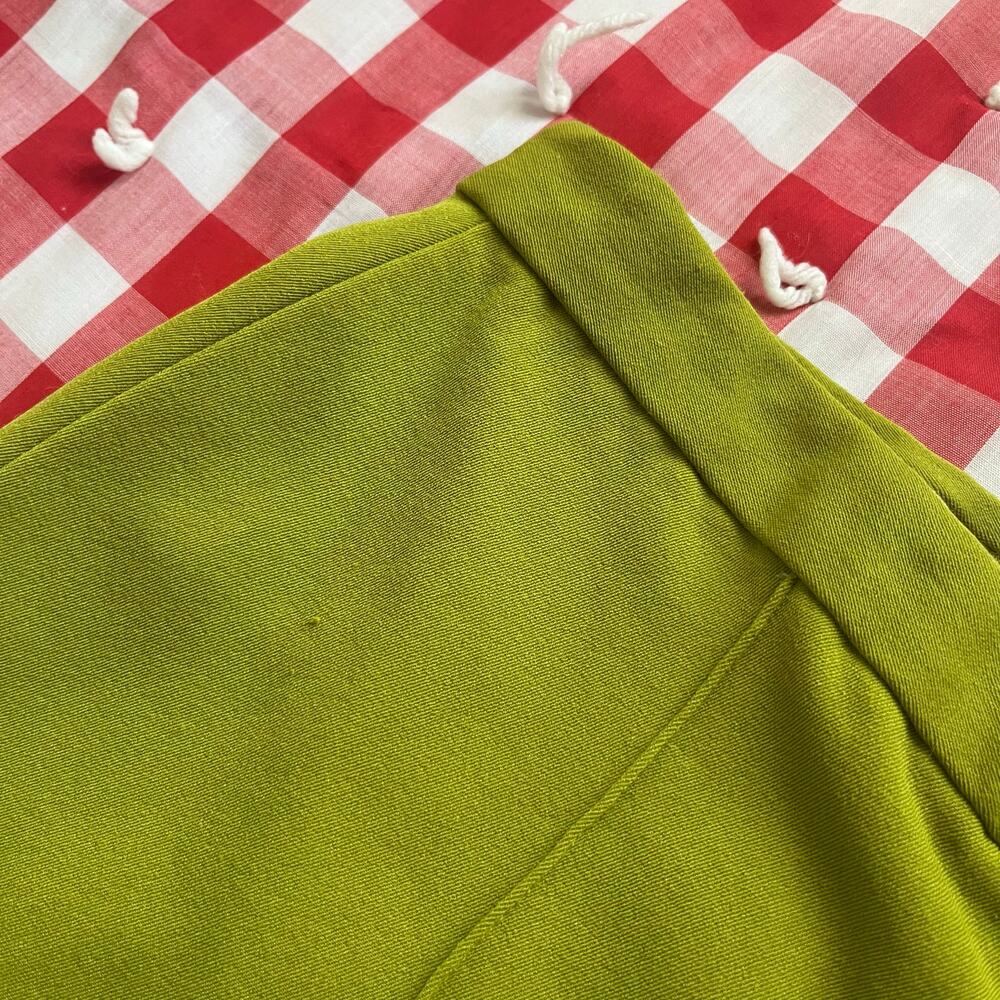 Vintage 90s Does 50s DKNY Green Cigarette Pants Slim‎ Skinny // Size 10 Large - Picture 5 of 5